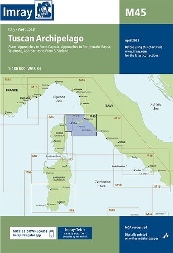 Cover image for Imray Chart M45: Tuscan Archipelago