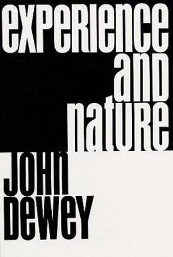 Cover image for Experience and Nature