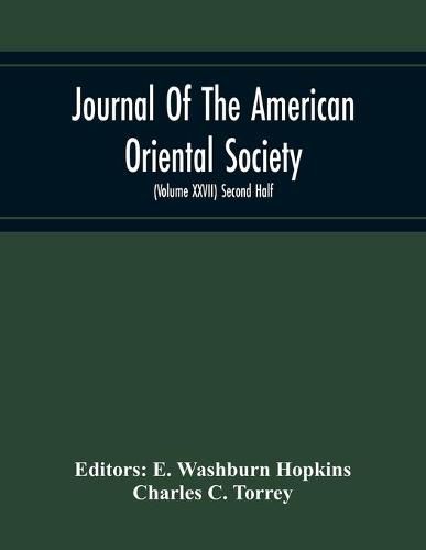 Cover image for Journal Of The American Oriental Society (Volume Xxvii) Second Half