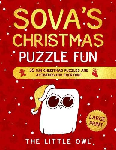 Cover image for Sova's Christmas Puzzle Fun: 35 fun Christmas puzzles and activities for everyone