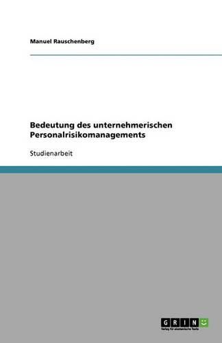 Cover image for Bedeutung des unternehmerischen Personalrisikomanagements
