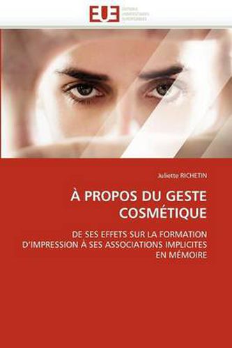 Cover image for Propos Du Geste Cosmtique