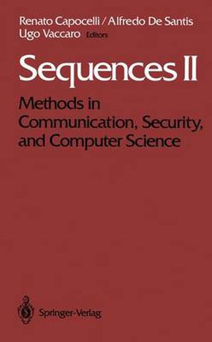 Cover image for Sequences II: Methods in Communication, Security, and Computer Science