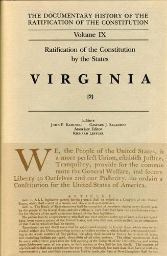 Cover image for Ratification by the States Virginia Vol 2