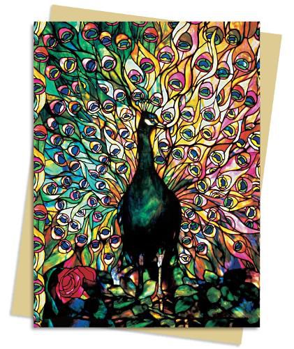 Cover image for Louis Comfort Tiffany: Displaying Peacock Greeting Card Pack