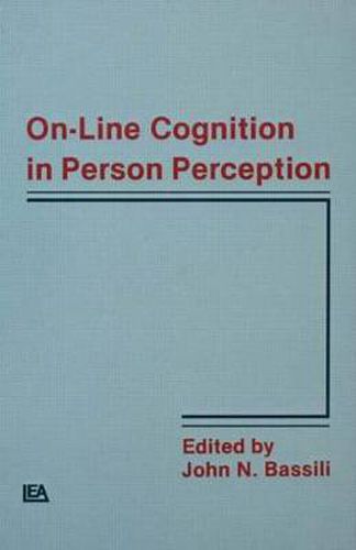 Cover image for On-line Cognition in Person Perception