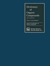 Cover image for Dictionary of Organic Compounds, Sixth Edition, Supplement 1