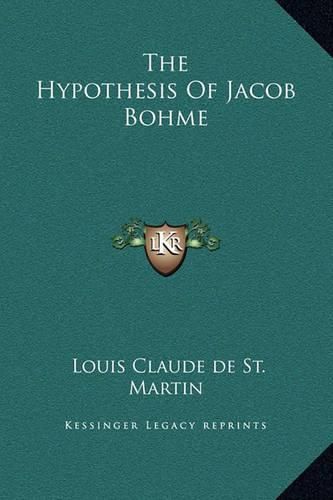 Cover image for The Hypothesis of Jacob Bohme