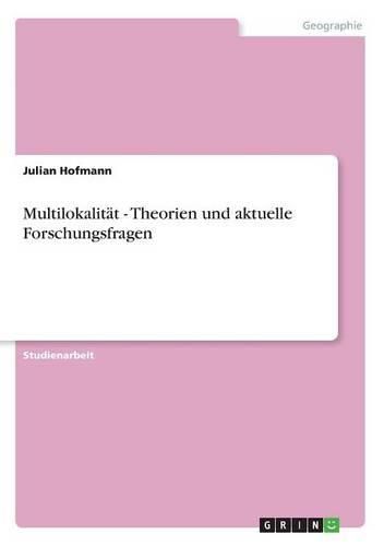 Cover image for Multilokalitat - Theorien Und Aktuelle Forschungsfragen