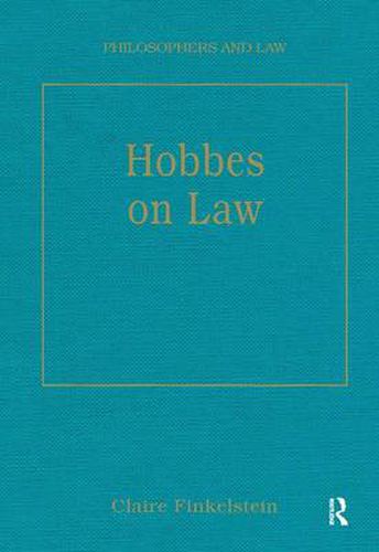 Cover image for Hobbes on Law