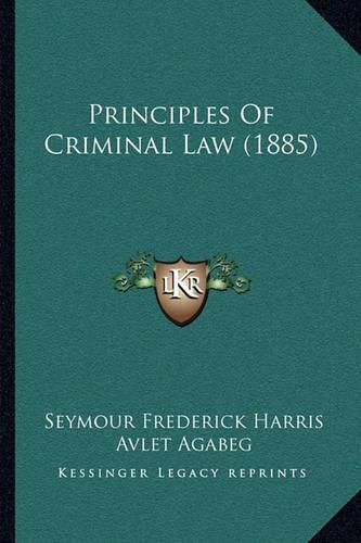 Principles of Criminal Law (1885)