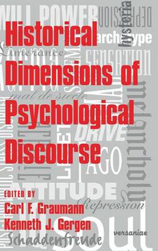 Cover image for Historical Dimensions of Psychological Discourse