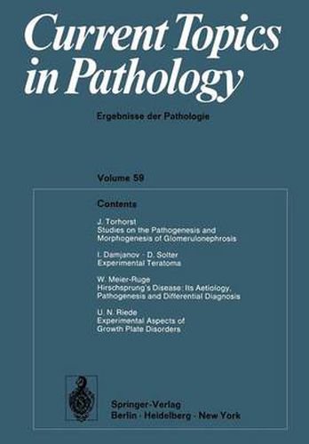 Cover image for Current Topics in Pathology: Ergebnisse der Pathologie