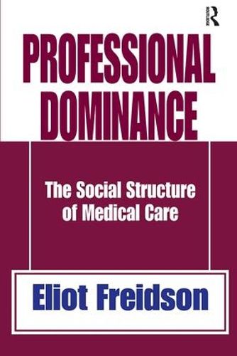 Cover image for Professional Dominance: The Social Structure of Medical Care