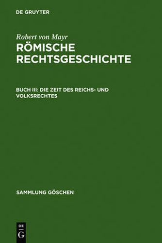 Cover image for Die Zeit des Reichs- und Volksrechtes