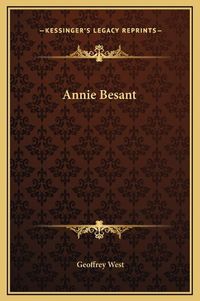 Cover image for Annie Besant