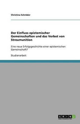 Der Einfluss epistemischer Gemeinschaften und das Verbot von Streumunition