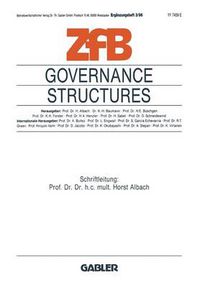 Cover image for Governance Structures: Umbruch in Der Fuhrung Von Grossunternehmen