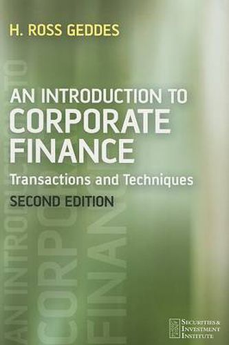 Cover image for An Introduction to Corporate Finance: Transactions and Techniques