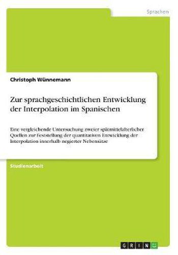 Cover image for Zur Sprachgeschichtlichen Entwicklung Der Interpolation Im Spanischen