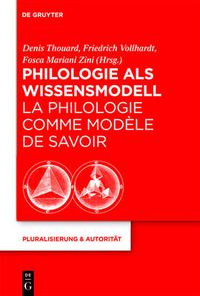 Cover image for Philologie als Wissensmodell / La philologie comme modele de savoir