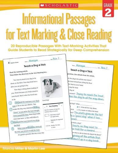 Cover image for Informational Passages for Text Marking & Close Reading: Grade 2: 20 Reproducible Passages with Text-Marking Activities That Guide Students to Read Strategically for Deep Comprehension