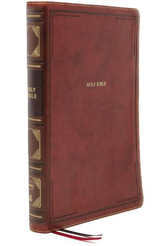 NKJV, Thinline Reference Bible, Large Print, Leathersoft, Brown, Red Letter, Comfort Print: Holy Bible, New King James Version