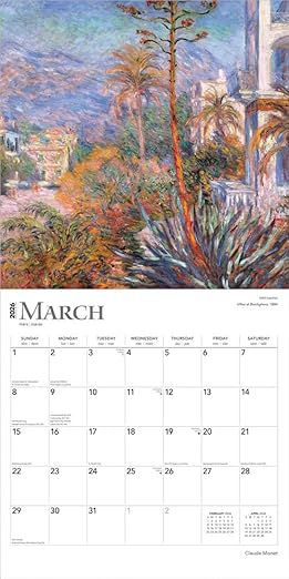 Claude Monet 2026 Wall Calendar 