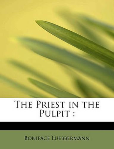 Cover image for The Priest in the Pulpit