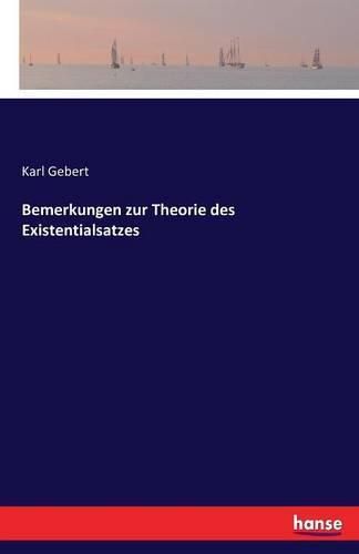 Cover image for Bemerkungen zur Theorie des Existentialsatzes