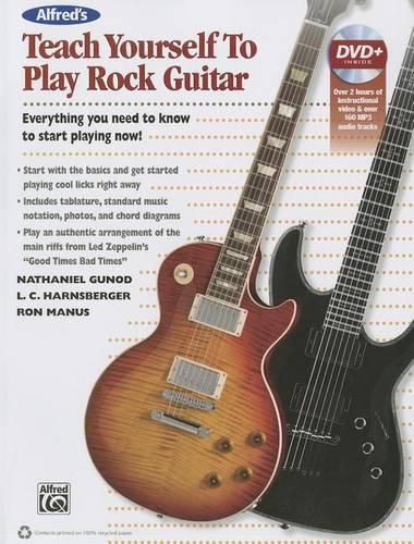 Cover image for Alfred's Teach Yourself to Play Rock Guitar: Everything You Need to Know to Start Playing Now!