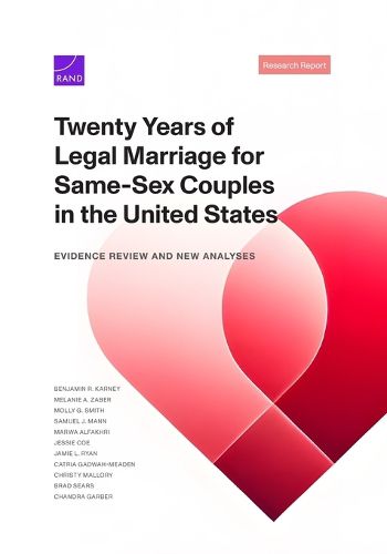 Cover image for Twenty Years of Legal Marriage for Same-Sex Couples in the United States