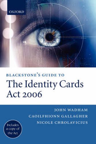 Cover image for Blackstone's Guide to the Identity Cards Act