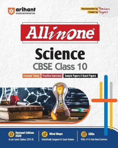 Cover image for Arihant All in One Science Class 10 for CBSE Exams 2025-26 as per latest syllabus Mind Maps, CBQs, Focused Theory, Practice Exercises, Sample Papers