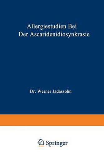 Cover image for Allergiestudien Bei Der Ascaridenidiosynkrasie: Habilitationsschrift