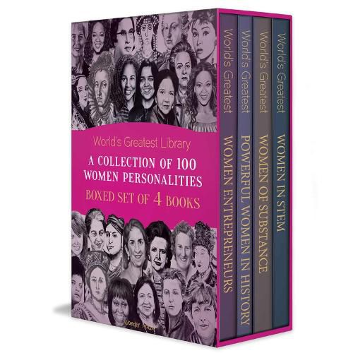 World's Greatest Library- A Collection of 100 Women Personalities (Boxed Set of 4 Books)