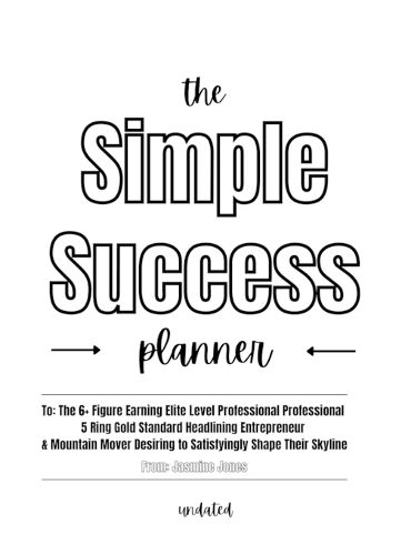 Cover image for The Simple Success Planner