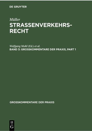 Cover image for Fritz Muller: Strassenverkehrsrecht. Band 3