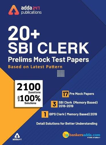 Cover image for Adda247 SBI Clerk Prelims Mock Test Book English Printed Edition