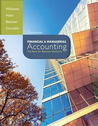 Cover image for Financial & Managerial Accounting with Connect Plus Access Code: The Basis for Business Decisions