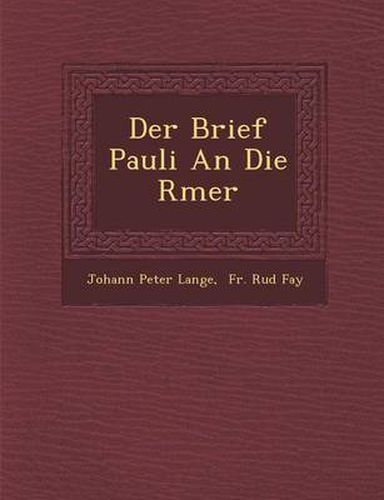 Cover image for Der Brief Pauli an Die R Mer