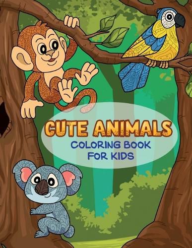 Cover image for Cute Animals Coloring Book For Kids