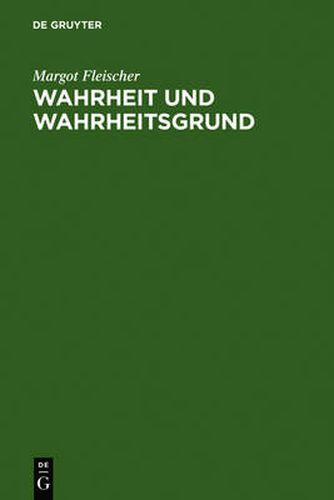 Cover image for Wahrheit Und Wahrheitsgrund