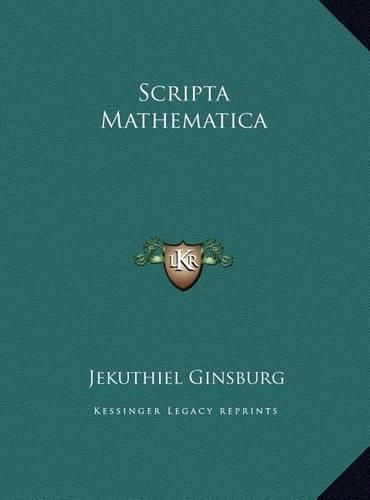 Cover image for Scripta Mathematica