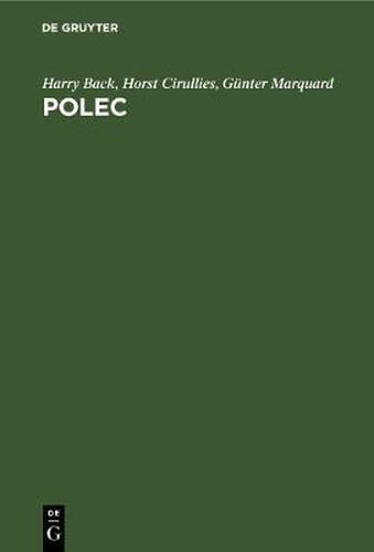 Cover image for Polec: Dictionary of politics and economics / Dictionnaire de politique et d'economie / Worterbuch fur Politik und Wirtschaft