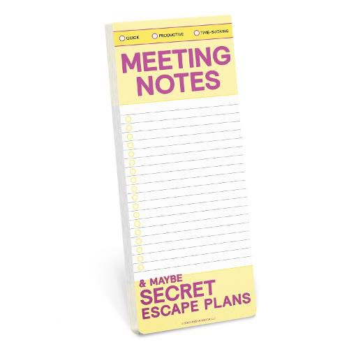 Cover image for Knock Knock Meeting Notes Make-a-List Pads