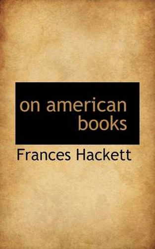 Cover image for On American Books