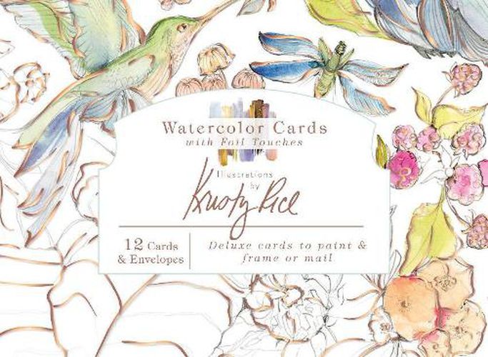 Cover image for Watercolor Cards with Foil Touches: Illustrations by Kristy Rice