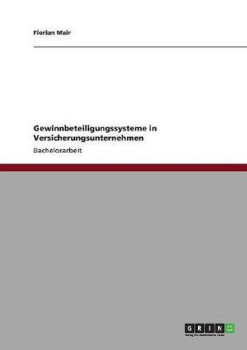 Cover image for Gewinnbeteiligungssysteme in Versicherungsunternehmen