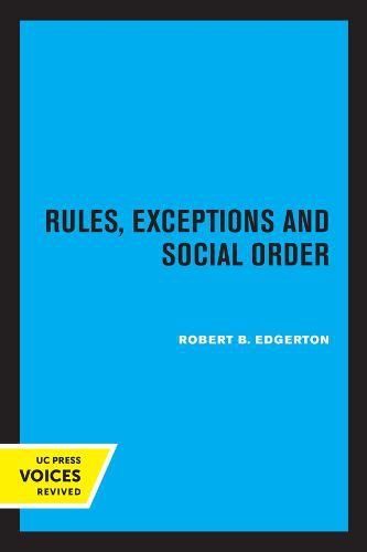 Cover image for Rules, Exceptions, and Social Order